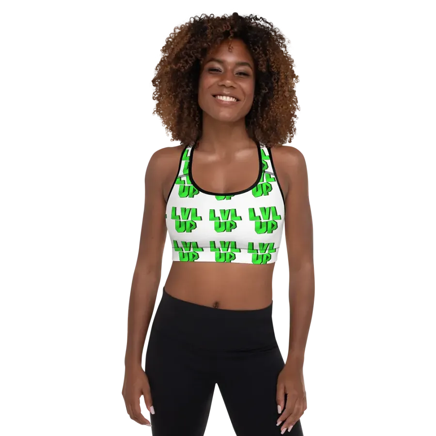LVL UP White Sports Bra product image (2)