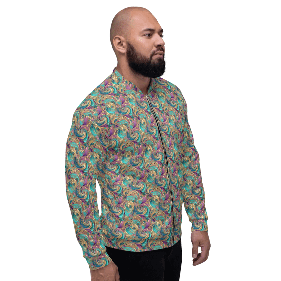 Golden Teal and Purple Regal Swirls Jacket product image (4)