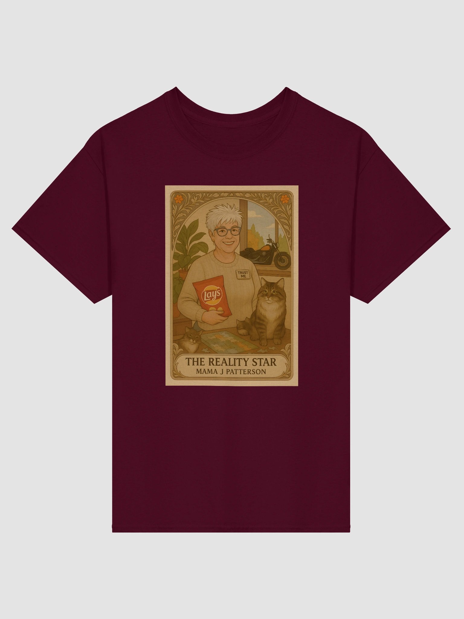 Tarot Card Shirt- Mama J Patterson and Ticklemuff - Lunch Therapy on the back - Unisex Ultra Cotton Tee product image (1)