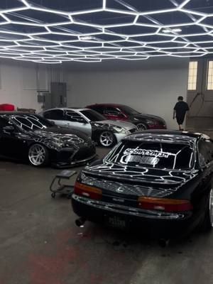 ⚠️Private Lot⚠️ getting the whips shined up!😩 #carsoftiktok #unfiltered #lexus #airlift #tripplechrome #kranze #threepeice #static #sc400 #rc350 #g37 #mustang #burnout 