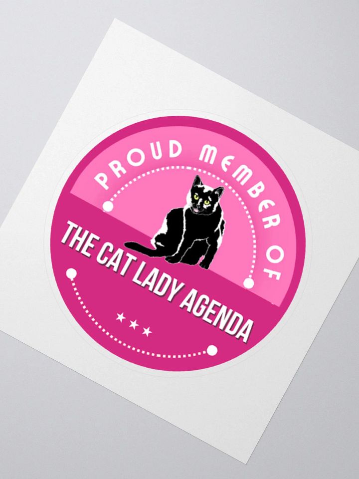 The Cat Lady Agenda Pink Logo Sticker product image (6)