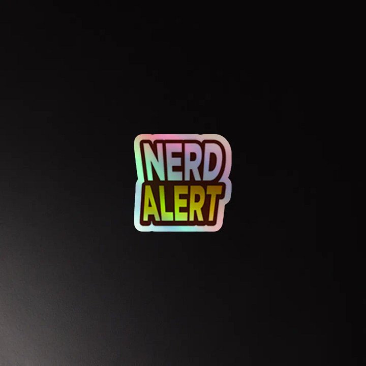 NERD ALERT Holographic Sticker product image (2)
