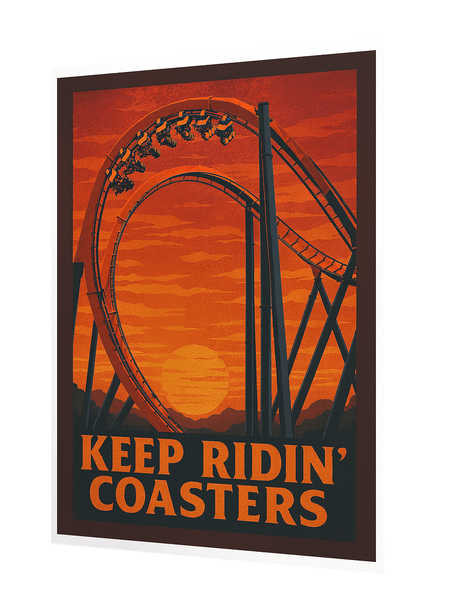 Keep Ridin' Coasters Cobra Roll 18x24" Poster product image (2)