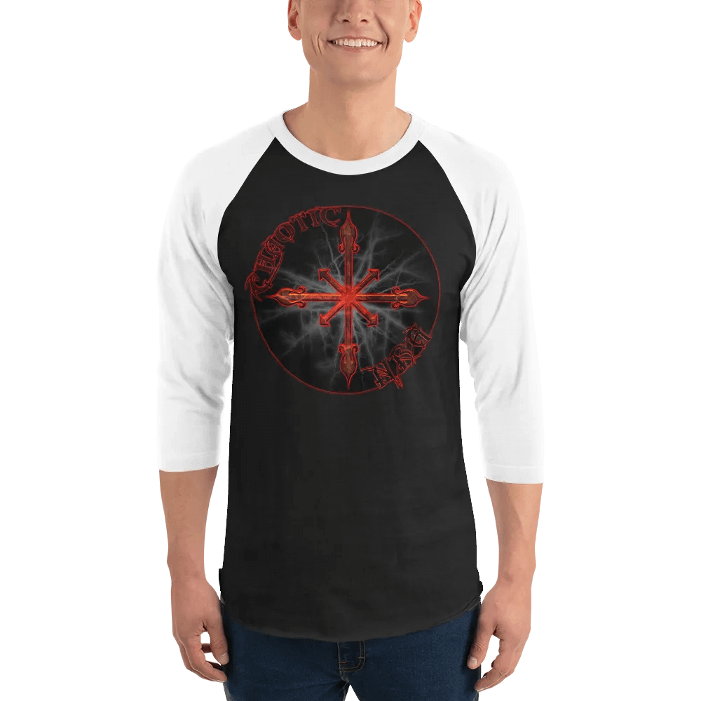 Chaotic Energy Cross Graphic Raglan Tee product image (3)