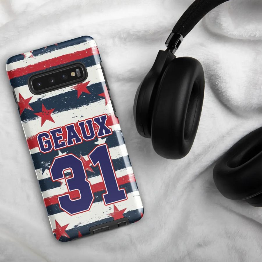 Geaux 31 - Vintage Stars & Stripes Layered Phone Case for Samsung Phones product image (5)