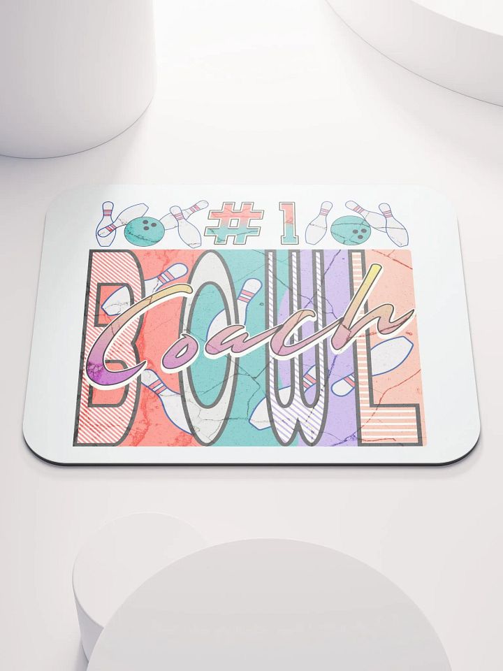 Number 1 Coach Bowling Vibrant Mouse Pad product image (1)