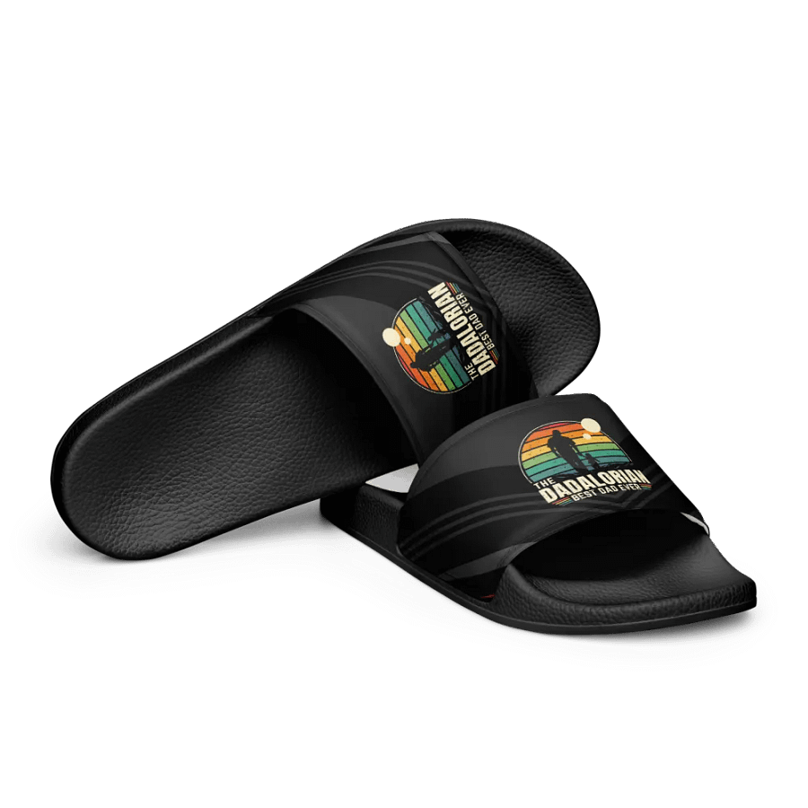 Sunset Dadalorian Best Dad Ever - Men's Slides product image (5)