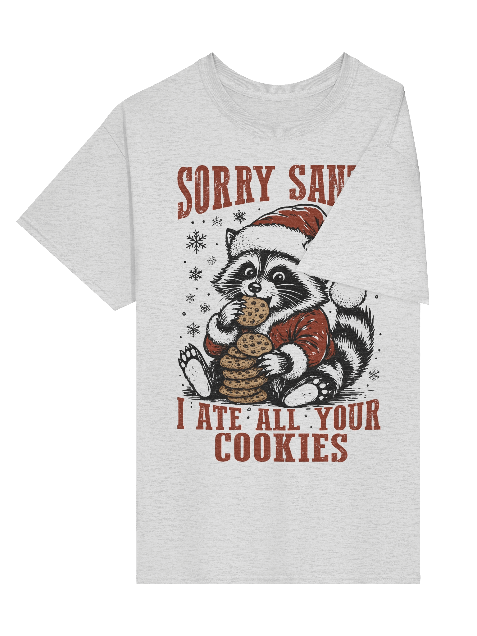 Santa Raccoon Cookie Feast T-Shirt product image (5)