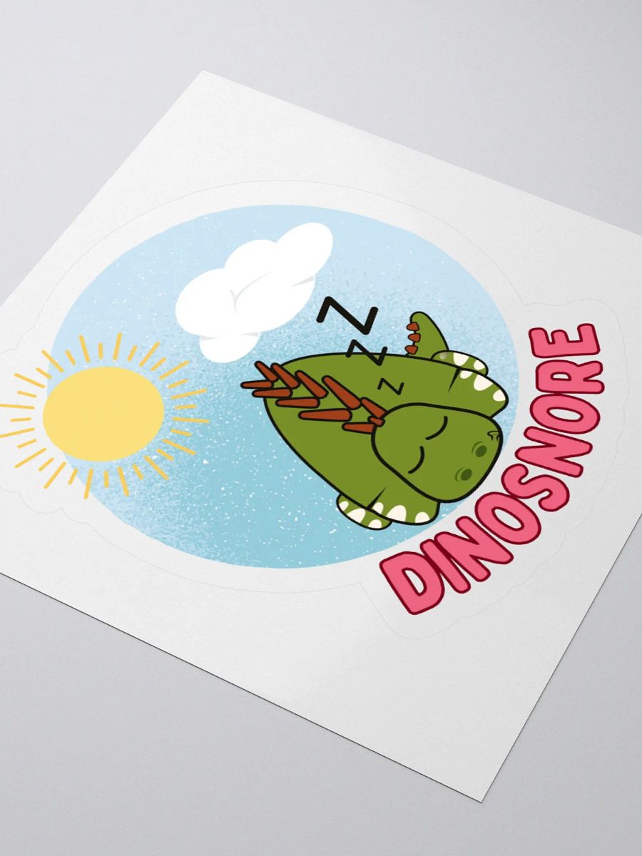 Dino Snore - Sleeping, Snoring Dinosaur Cute Sticker product image (7)