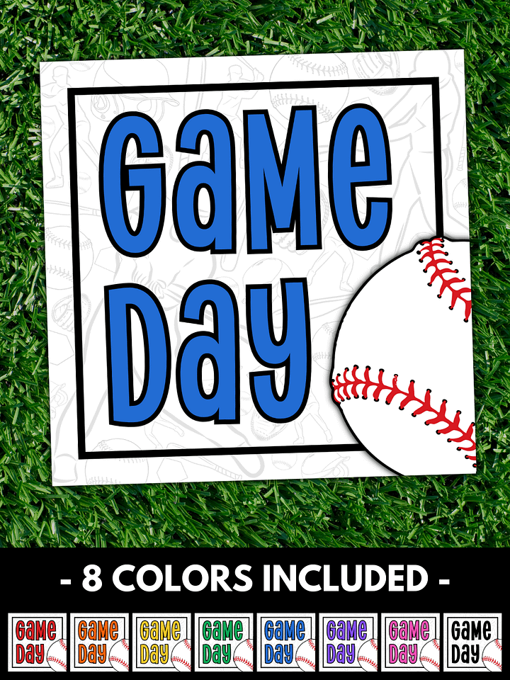 Baseball Game Day Gift Tags - 8 Colors Included product image (1)
