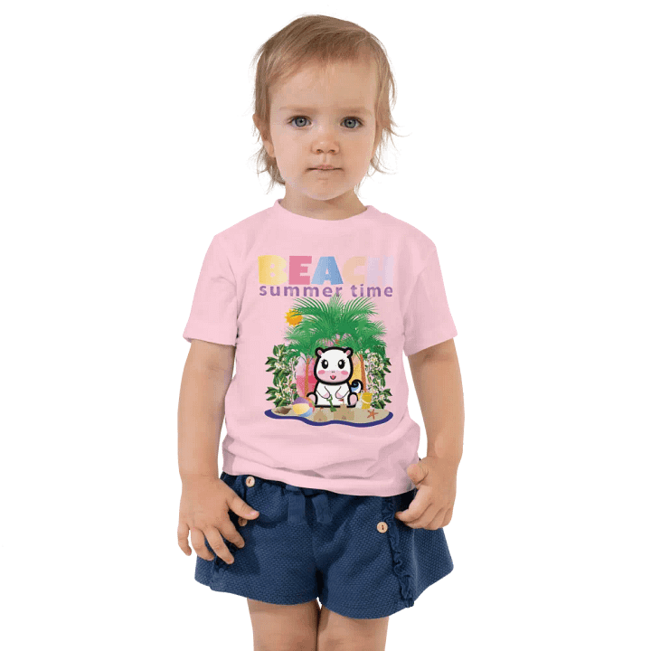 Beach Summer Funny Colorful Bella + Canvas Toddler T-Shirt – Funny Shirt & Gift for Kids product image (1)