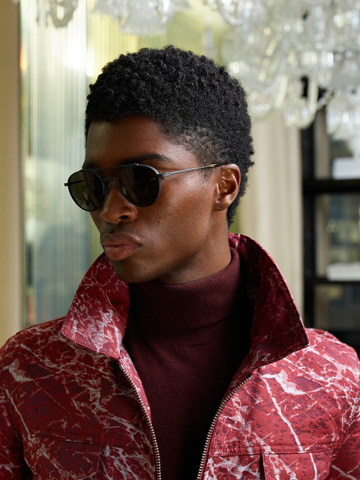 MEN'S BURGUNDY MARBLE BROCADE TRUCKER product image (2)