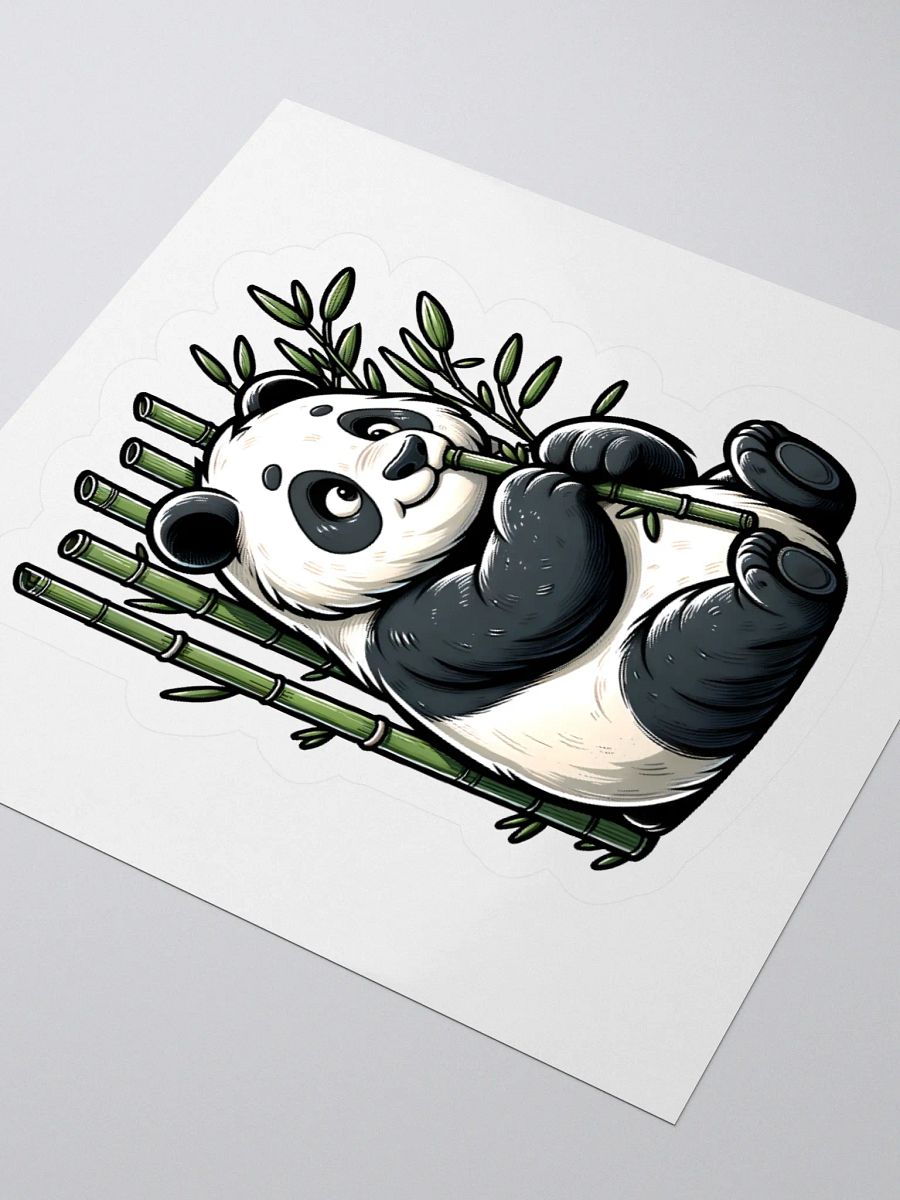 Cute Sticker of Panda Eating Bamboo product image (3)