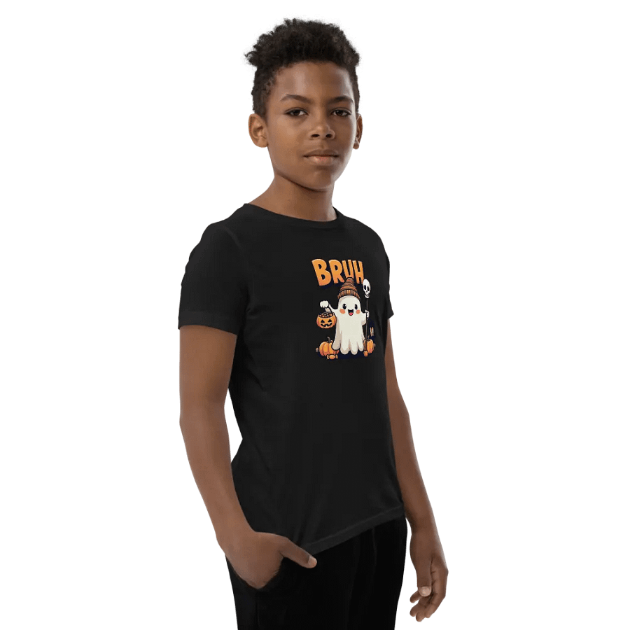 Spooky Ghost Bruh Halloween Youth T-Shirt product image (13)