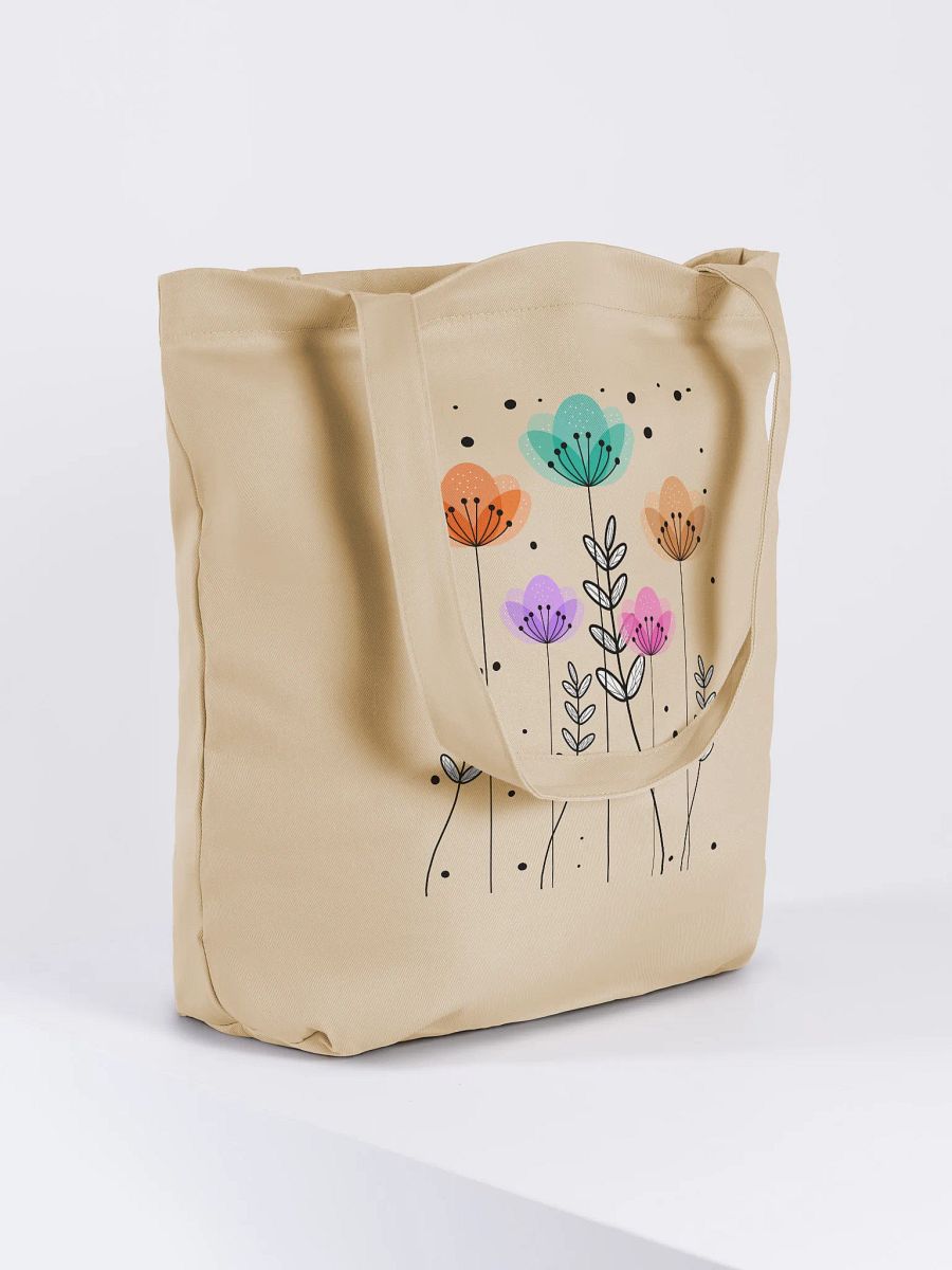 Whimsical Wildflowers Organic Tote Bag product image (4)