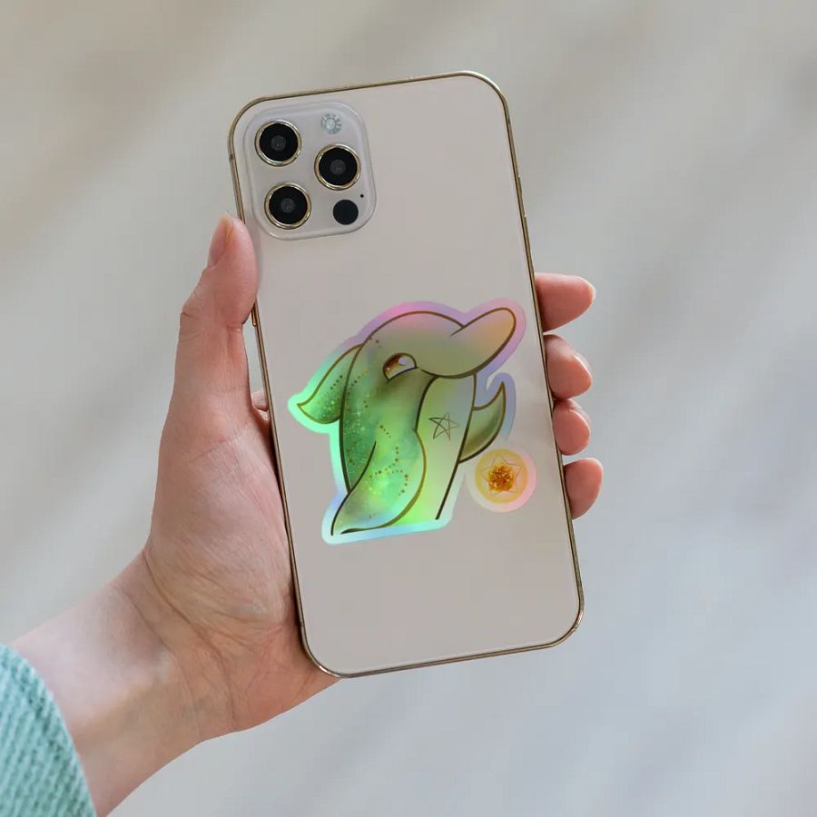 CELESTIAL STAR DOLPHIN - HOLOGRAPHIC STICKER product image (6)