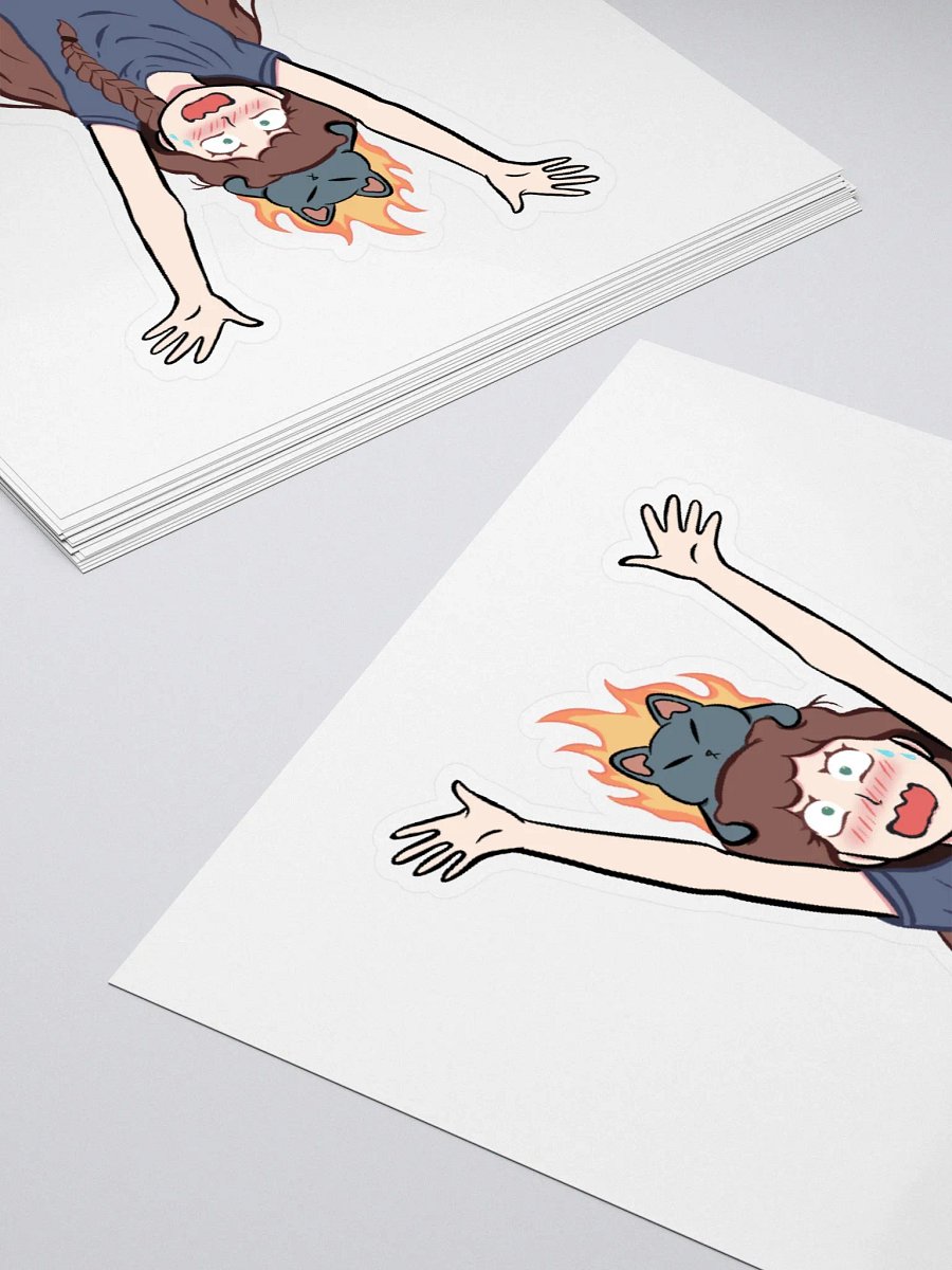 I have to go! My cats on fire sticker! product image (4)