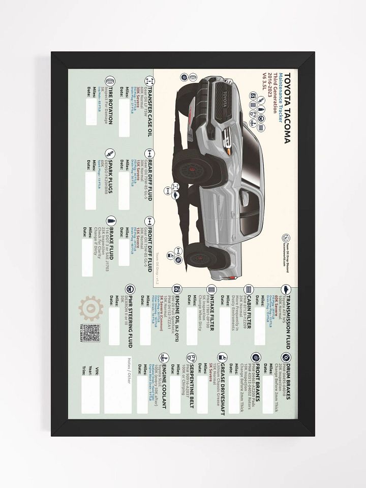 3RD GEN MAINTENANCE TRACKER V1.2 - Silver/Cement (FRAMED) product image (2)