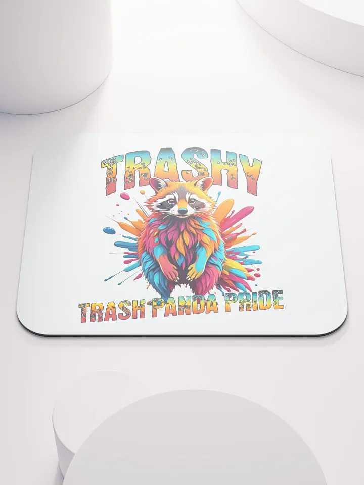 Trashy Trash Panda Pride Raccoon Mouse Pad product image (1)