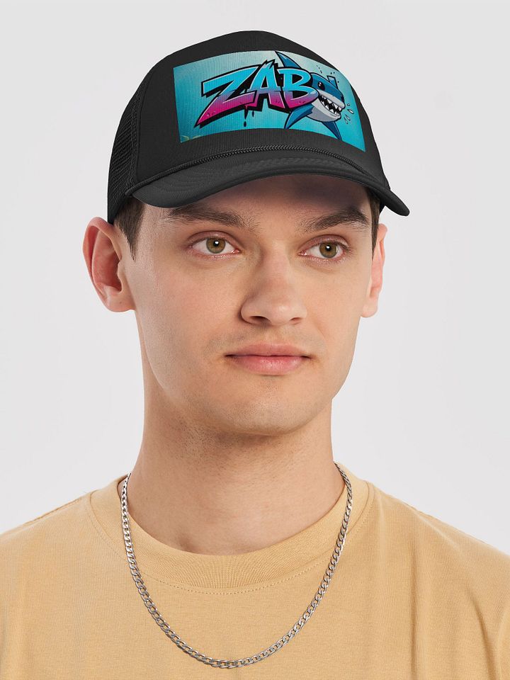Playful Shark Graffiti Trucker Hat product image (1)