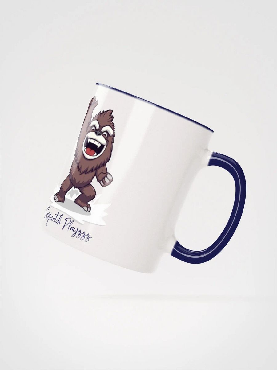Cartoon Sasquatch Playzzz Dark Blue Mug! product image (2)