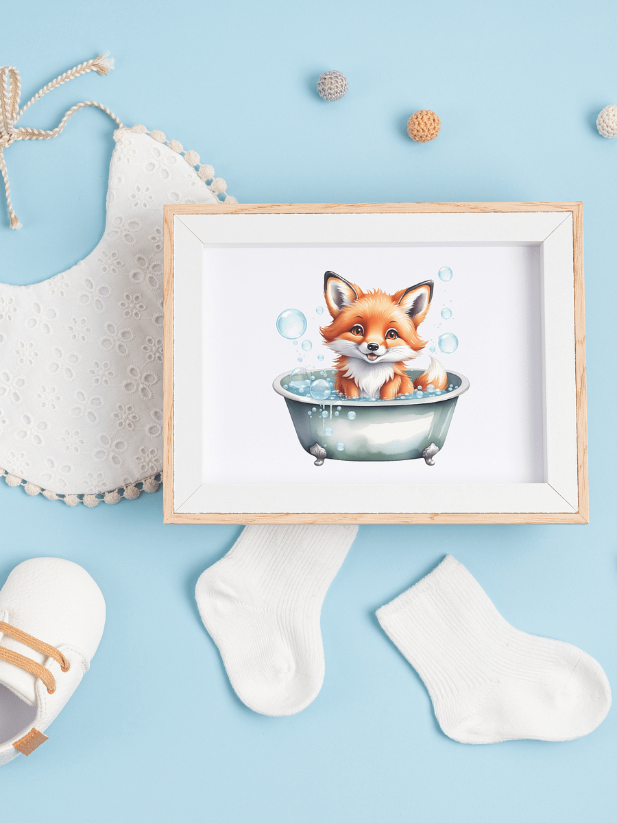 20+ Woodland Animals In Bathtub Clipart Bundle product image (5)