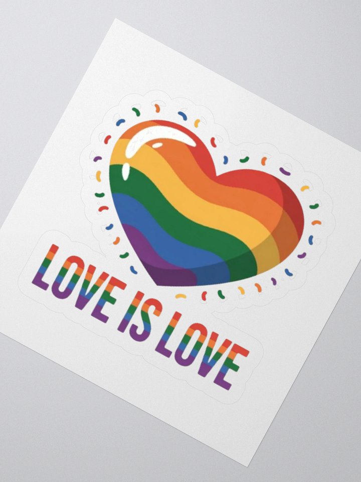 Love Is Love Rainbow Heart Sticker - Celebrate Pride and Inclusivity product image (4)