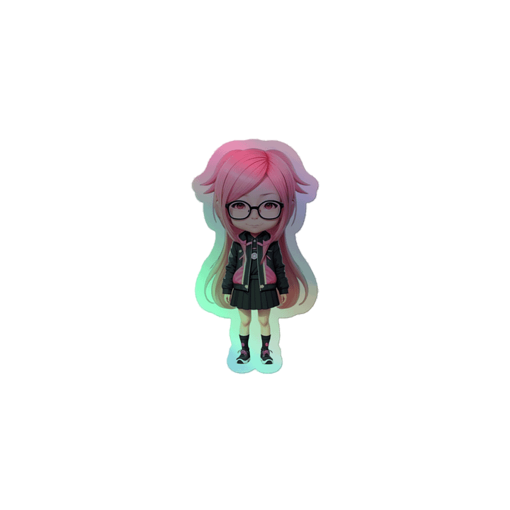 (PINK CHIBI) K "HOLOGRAPHIC" STICKERS product image (1)