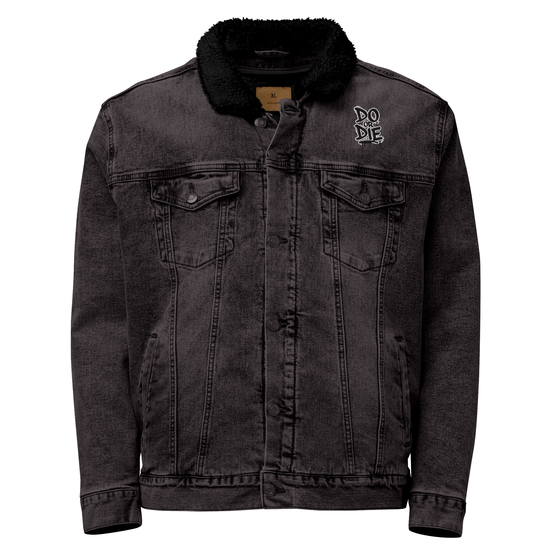 Graffiti-Style 'Do or Die' Denim Jacket product image (1)