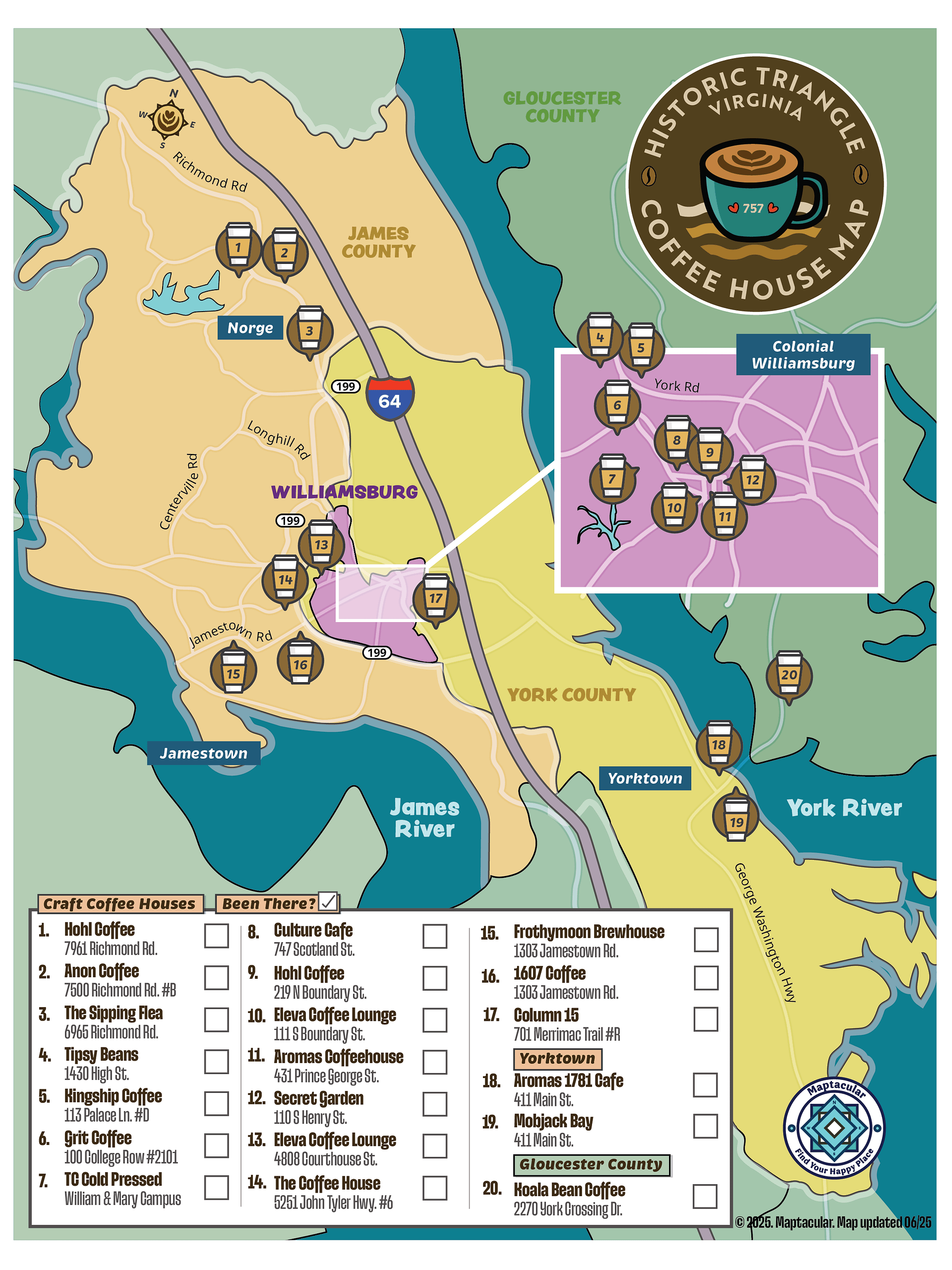 Caffeinated Hampton Roads Map Bundle - Digital Download product image (6)