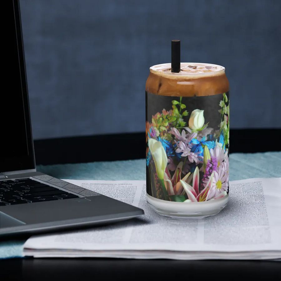 Flowers 292 Can Shaped Glass product image (3)