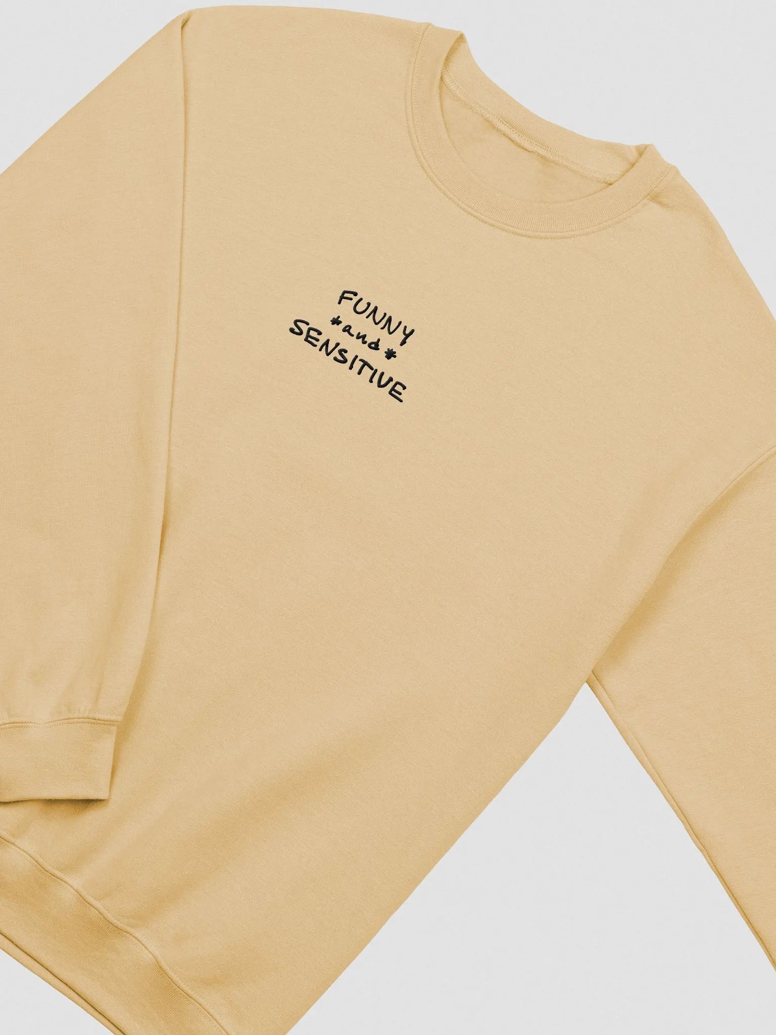 FUNNY *and* SENSITIVE embroidered crewneck product image (1)