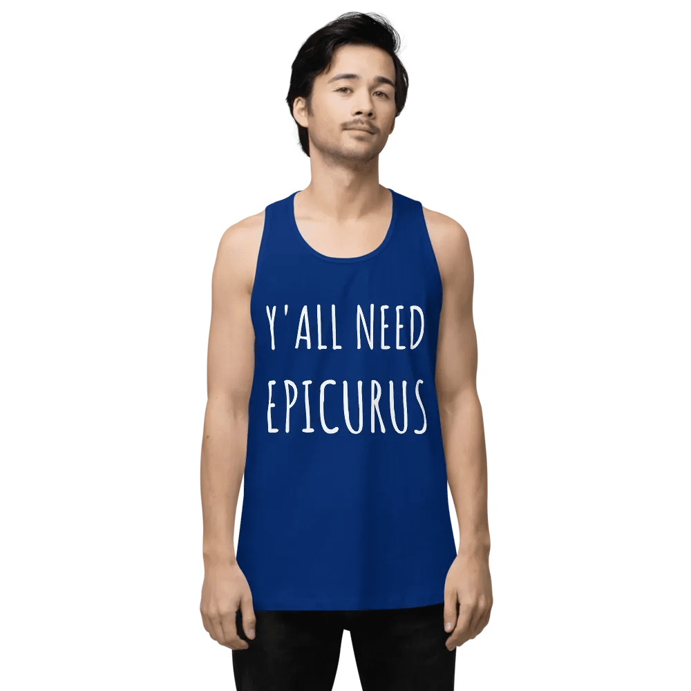 Y'all Need Epicurus WHITE (Cotton Heritage Men's Premium Tank Top) product image (4)