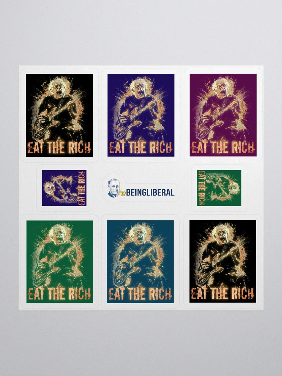 Eat The Rich Bernie Stickers - Being Liberal product image (1)