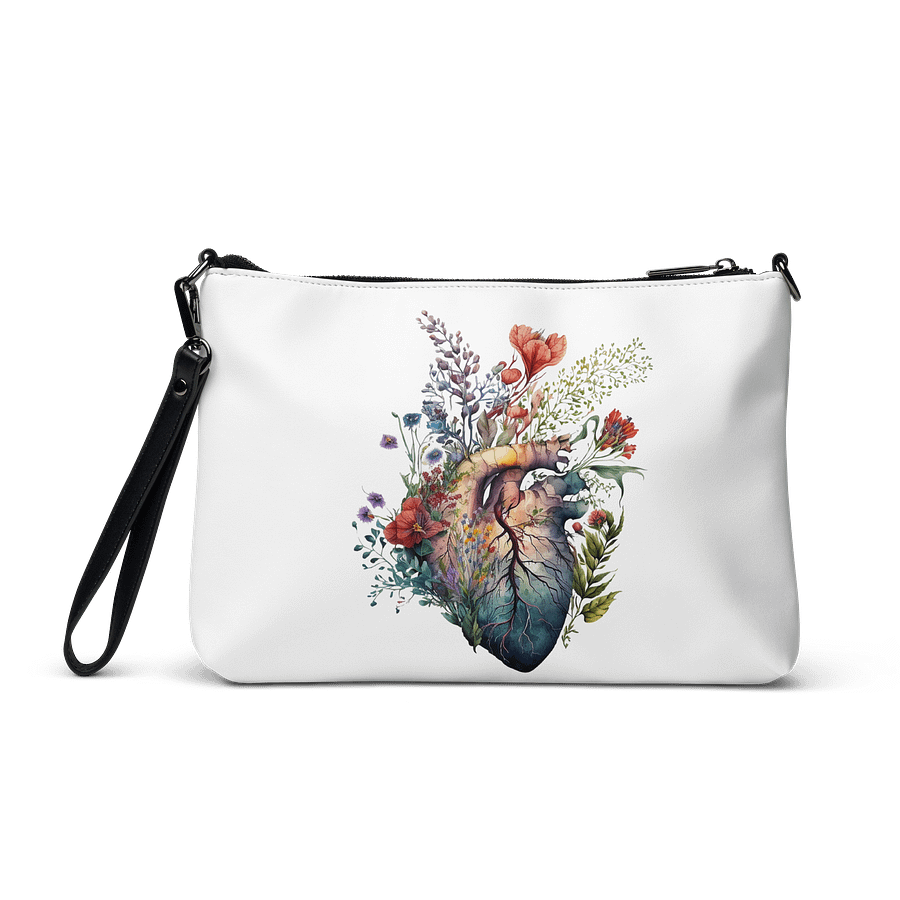 Wildflower Anatomy Heart Crossbody Bag – Watercolor Floral product image (4)