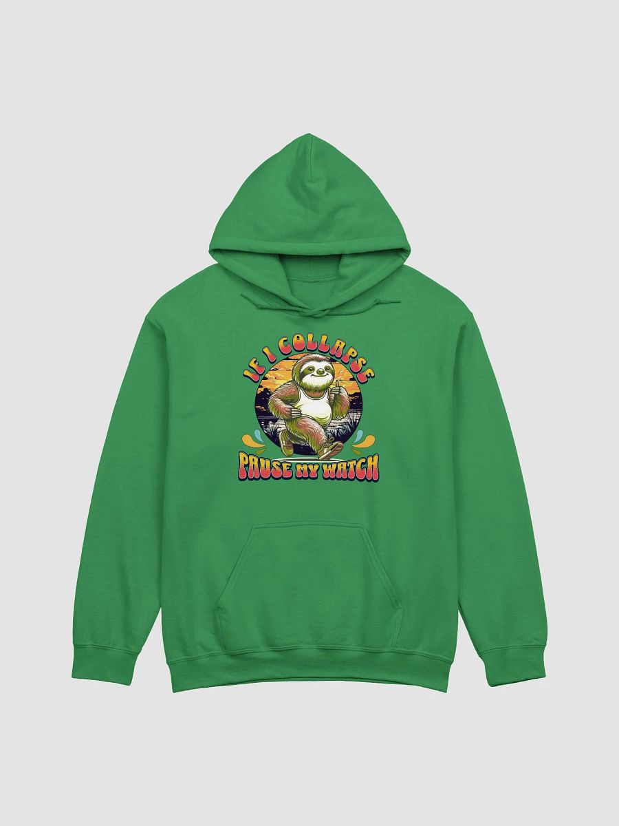 If I Collapse Pause My Watch Runner Sloth Sunset Hoodie product image (1)