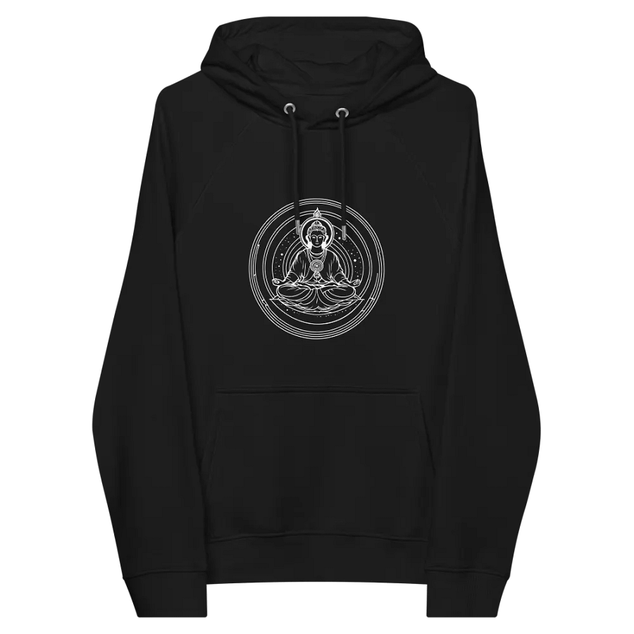 [Meditation 3 - White] - Unisex Eco Raglan Hoodie product image (8)