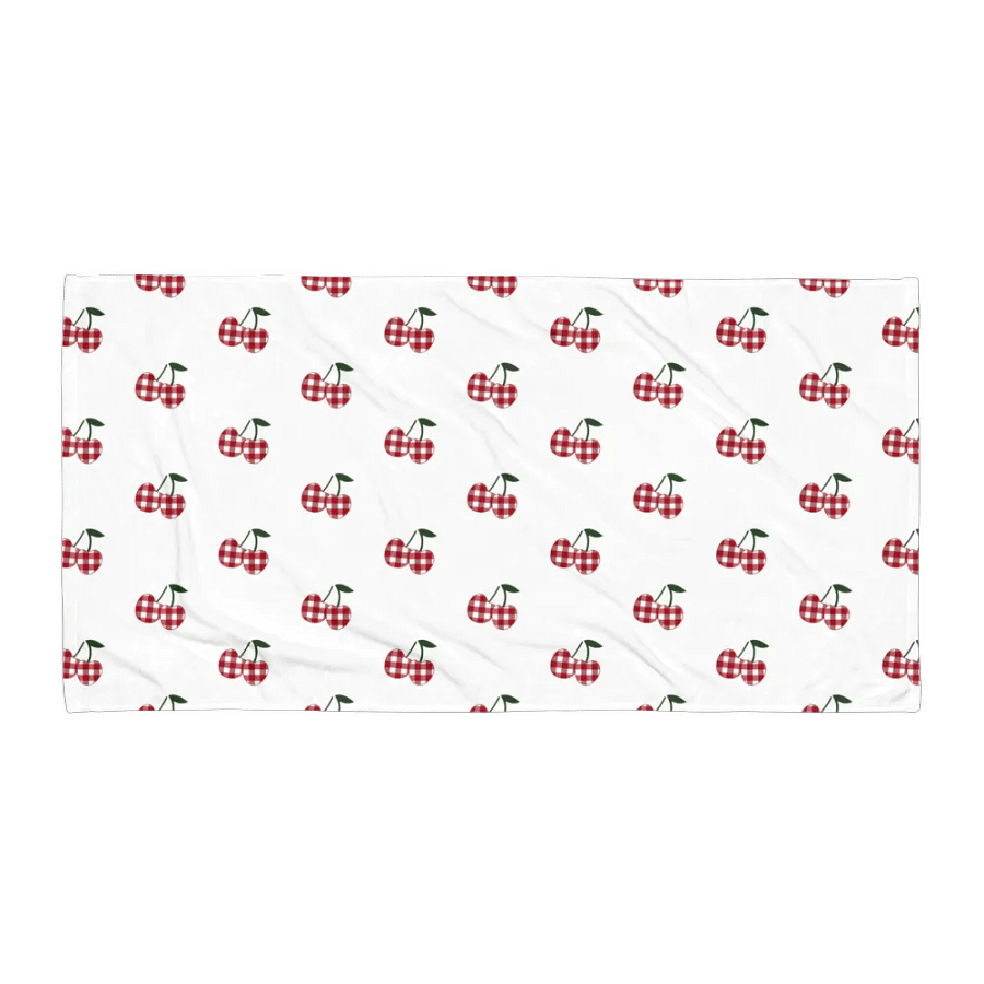 Gingham Cherry Bath Towel product image (2)