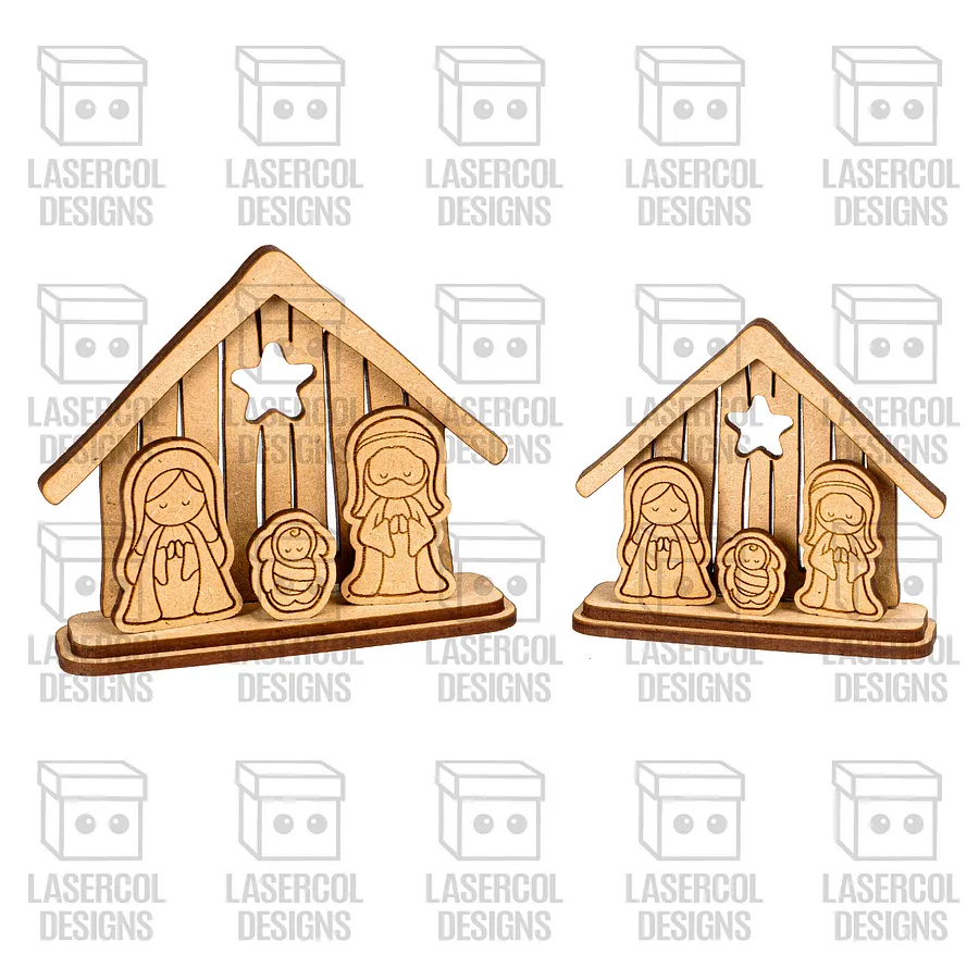 Small Nativity Scene Gift Set 1 - Christmas - Laser Cut Files product image (8)