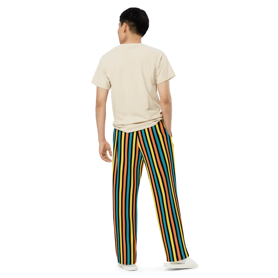 Colorful Stripe Wide-Leg Pants product image (6)