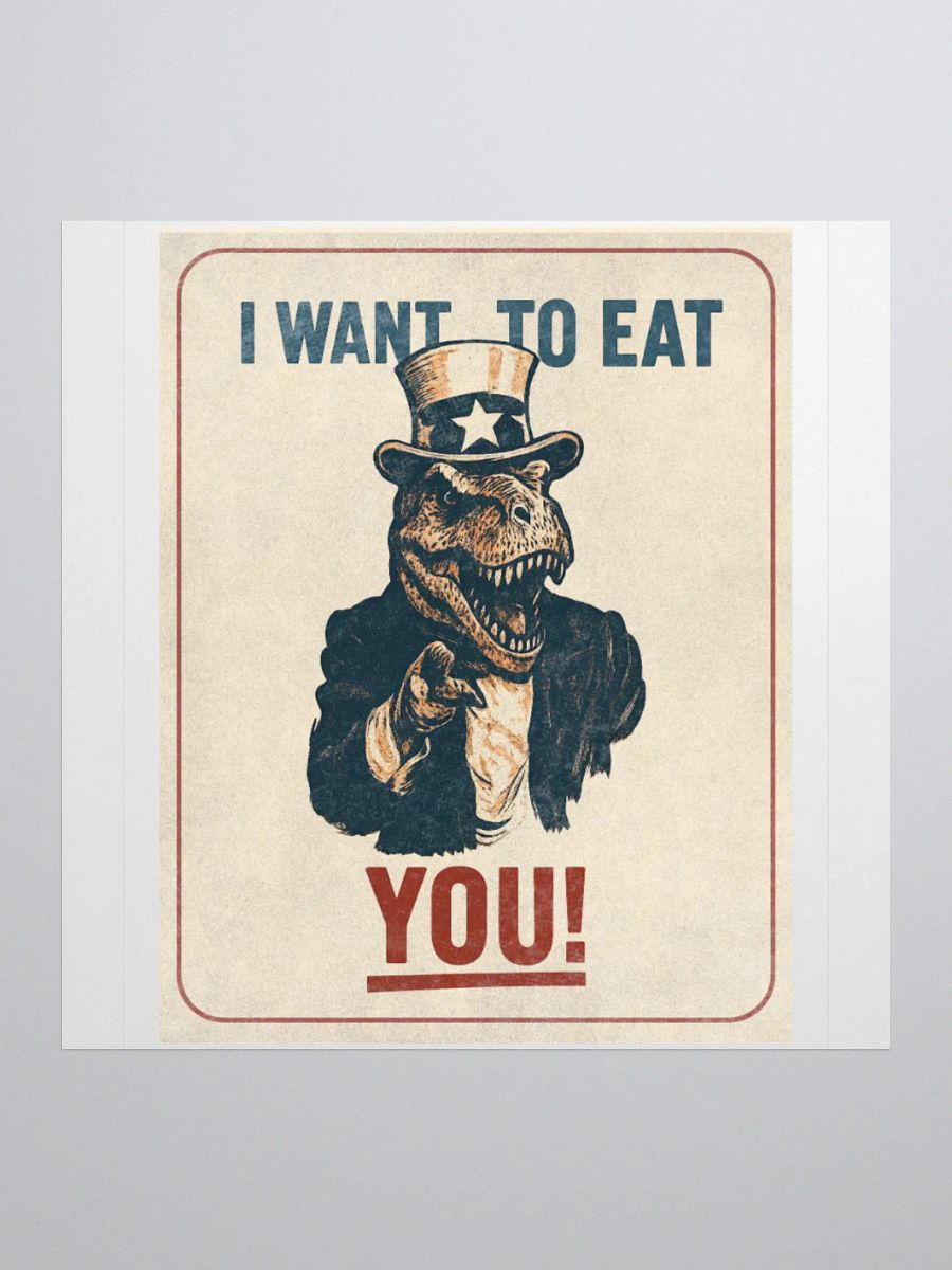 Uncle Sam T. Rex Poster Funny Dinosaur Sticker product image (3)