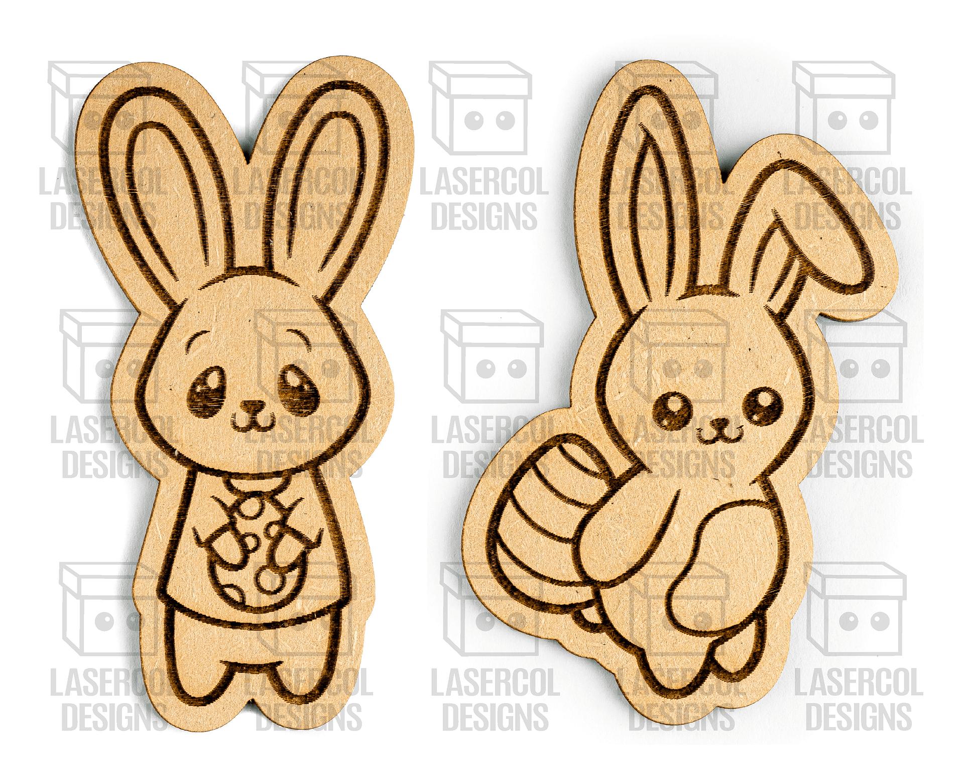 Easter Bunny Paint Kit DIY Cut Outs Set 3 - Laser Cut Files product image (3)