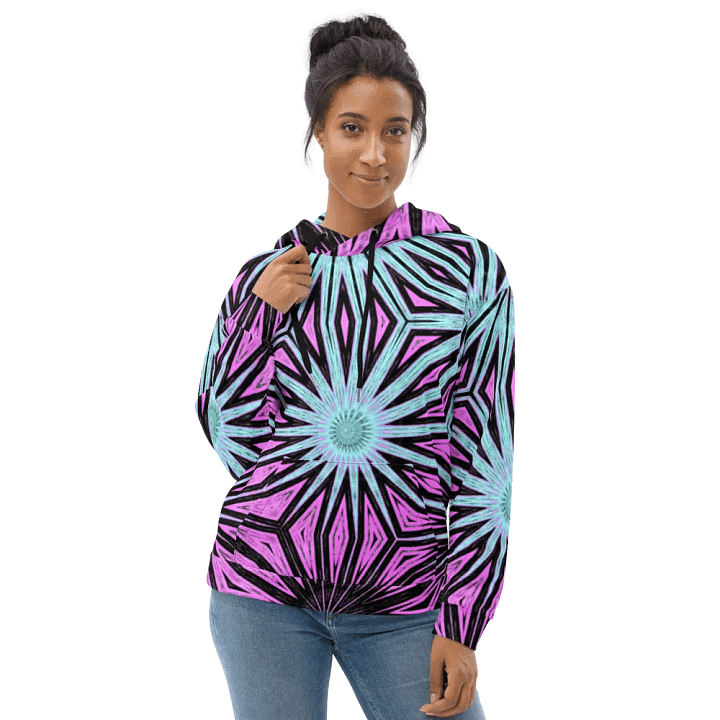 Abstract Striking Modern Circles Unisex Pull On Hoodie product image (1)
