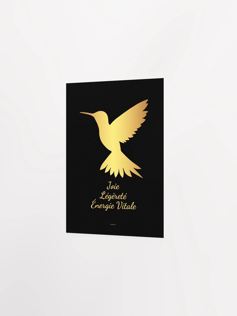 Poster Artistique Symbole Doré - Colibri - Cadeau Déco Symbolique product image (4)