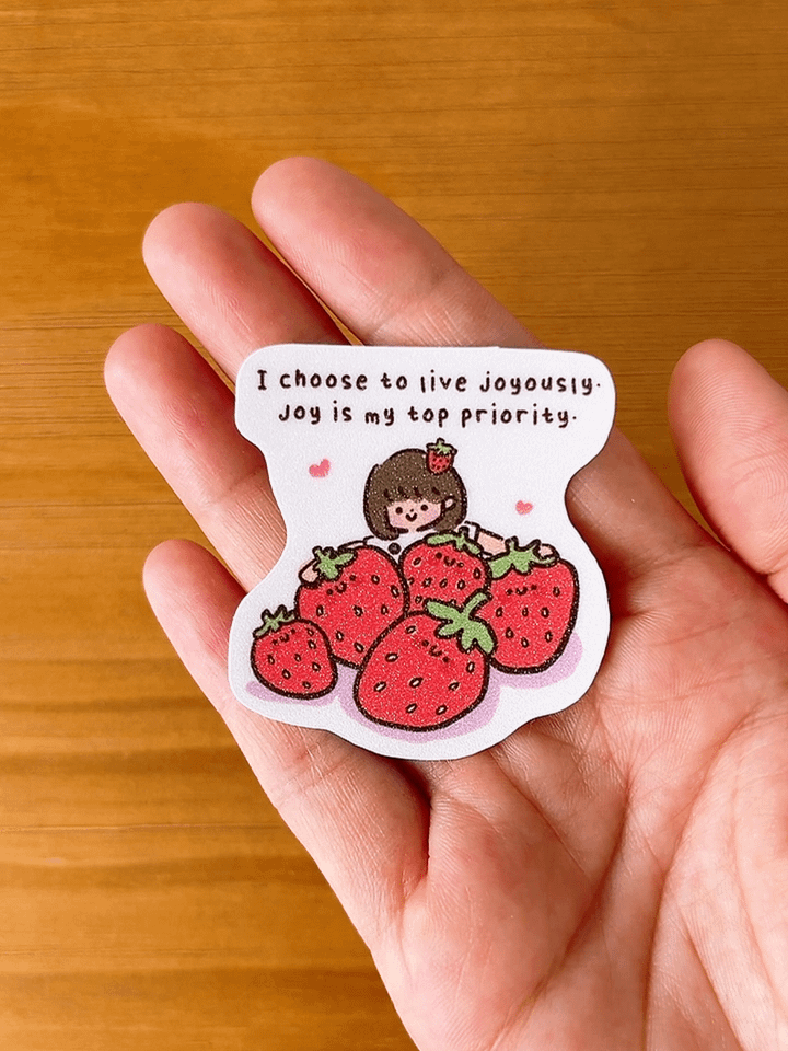 Joy is my priority | Positivity Glitter Sticker product image (2)