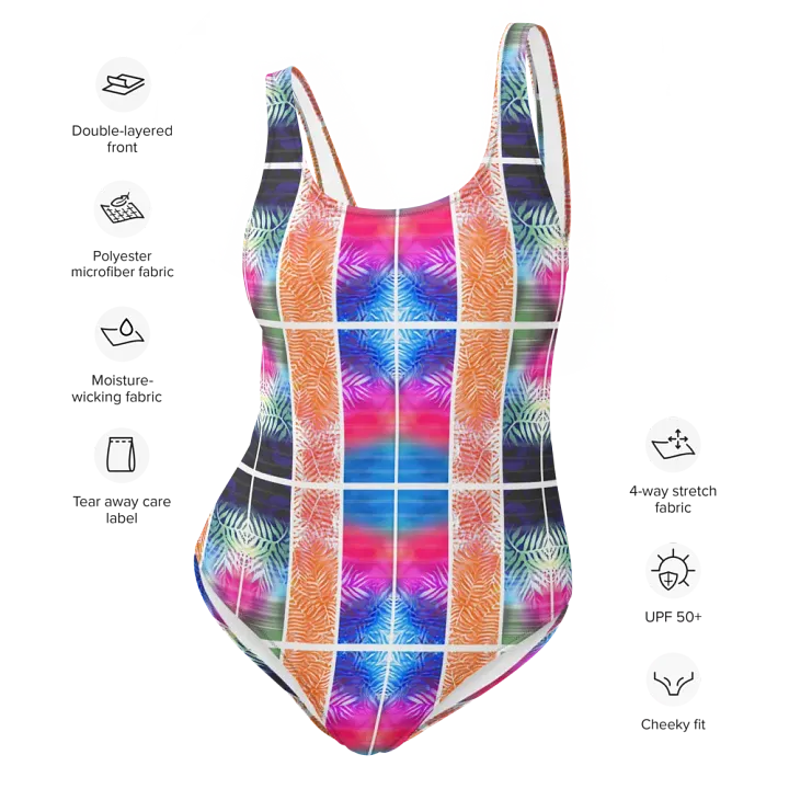 Floral Block One-Piece Swimsuit product image (2)