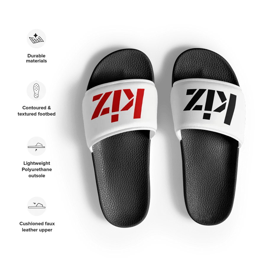 KIZ MEN'S SLIDES - WHITE / BLACK / RED product image (4)