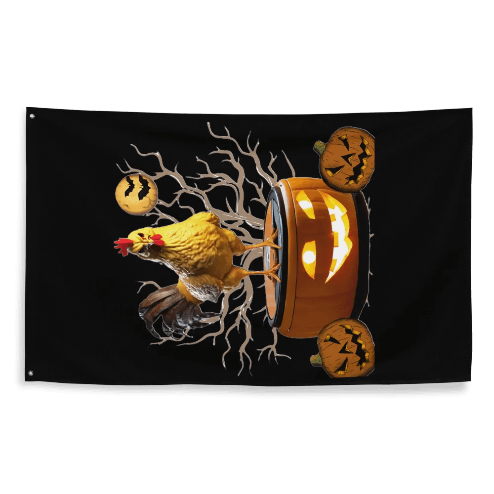Rooster Rides Again Halloween Flag product image (3)