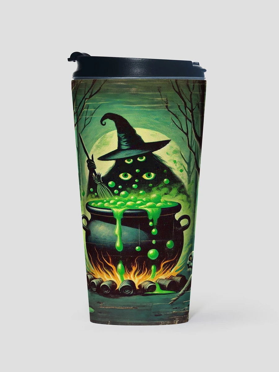 Cauldron Monster Stirring Witch's Brew Stainless Steel Travel Mug product image (1)