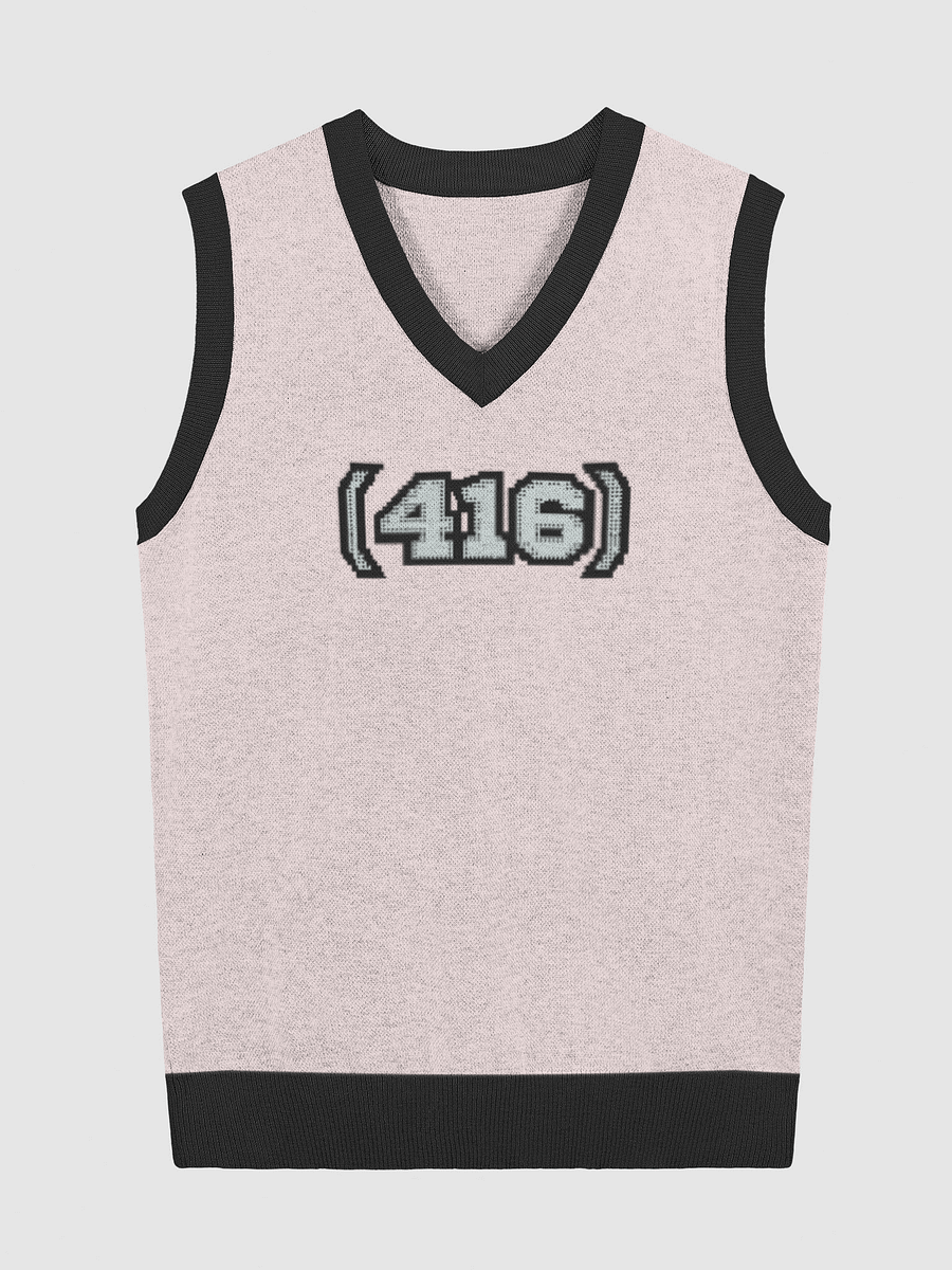 Custom Jacquard V-Neck Vest Toronto AREA CODE 416 product image (1)